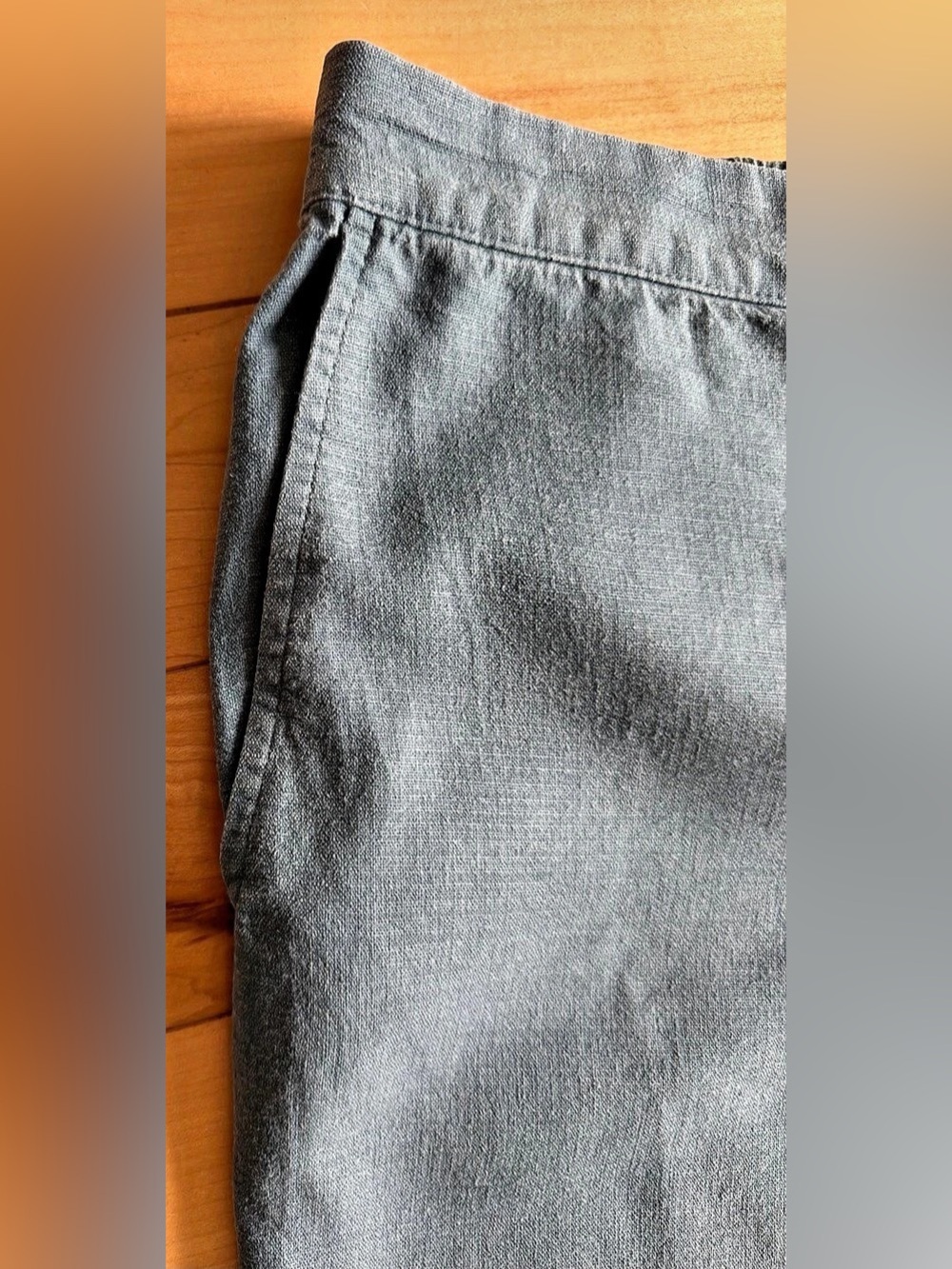 Pure Jill Linen Wide Leg Pants in Blue Size XL - Picture 7 of 10